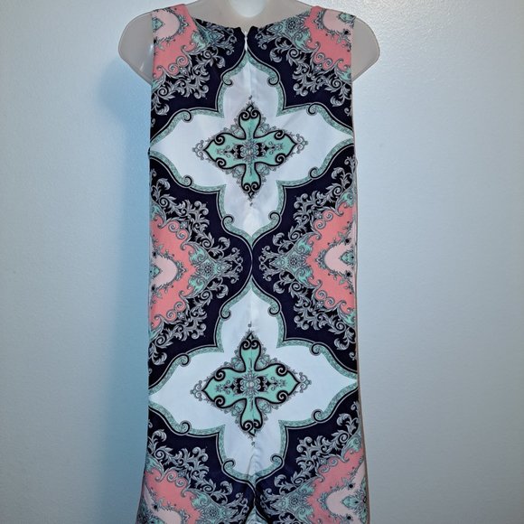 Dress T Paisley Print Sleeveless Shift Dress Size 10 - Picture 2 of 8